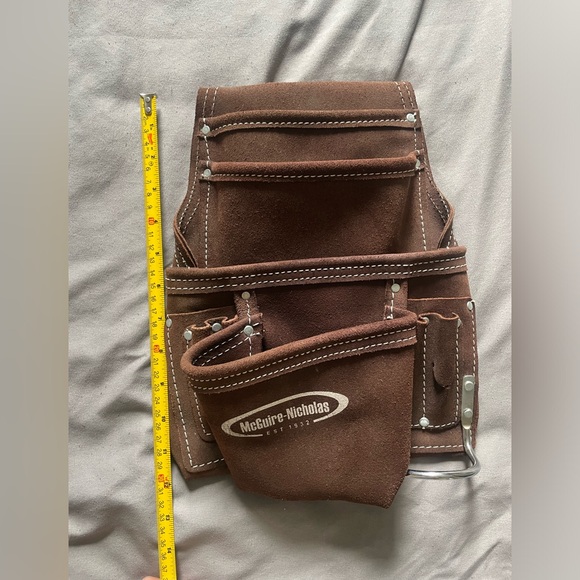 McGuire Nicholas Suede Leather Tool Pocket Belt - Picture 3 of 6